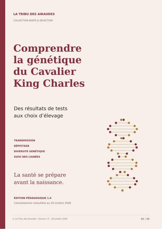 Couverture du guide Comprendre la génétique du Cavalier King Charles, La Tribu des Airaudes